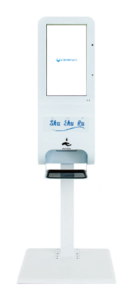 手指消毒　アルコール　サイネージ　札幌　検温　北海道　体温